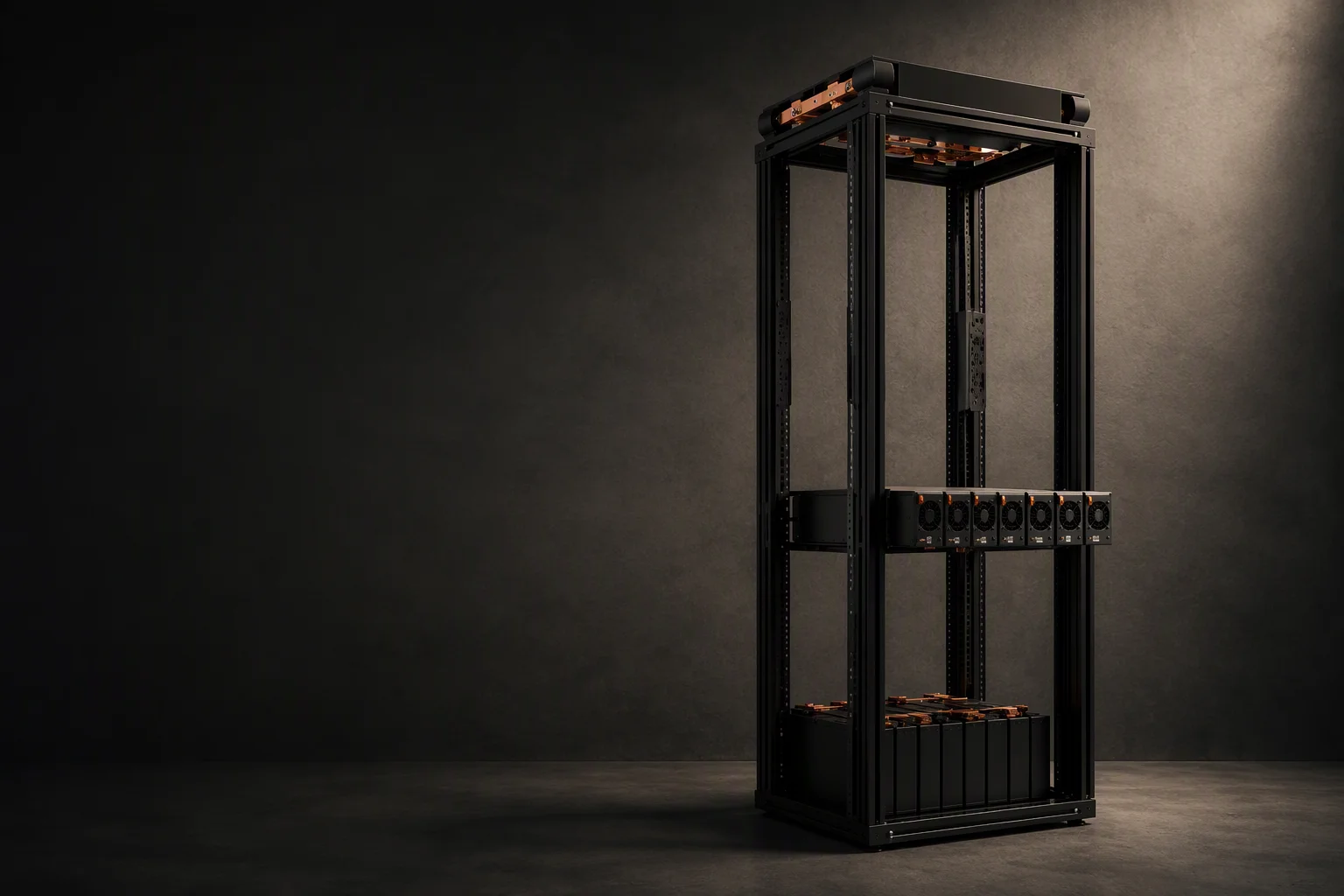 Fully integrated AI rack power chain from overhead busway to server outlets