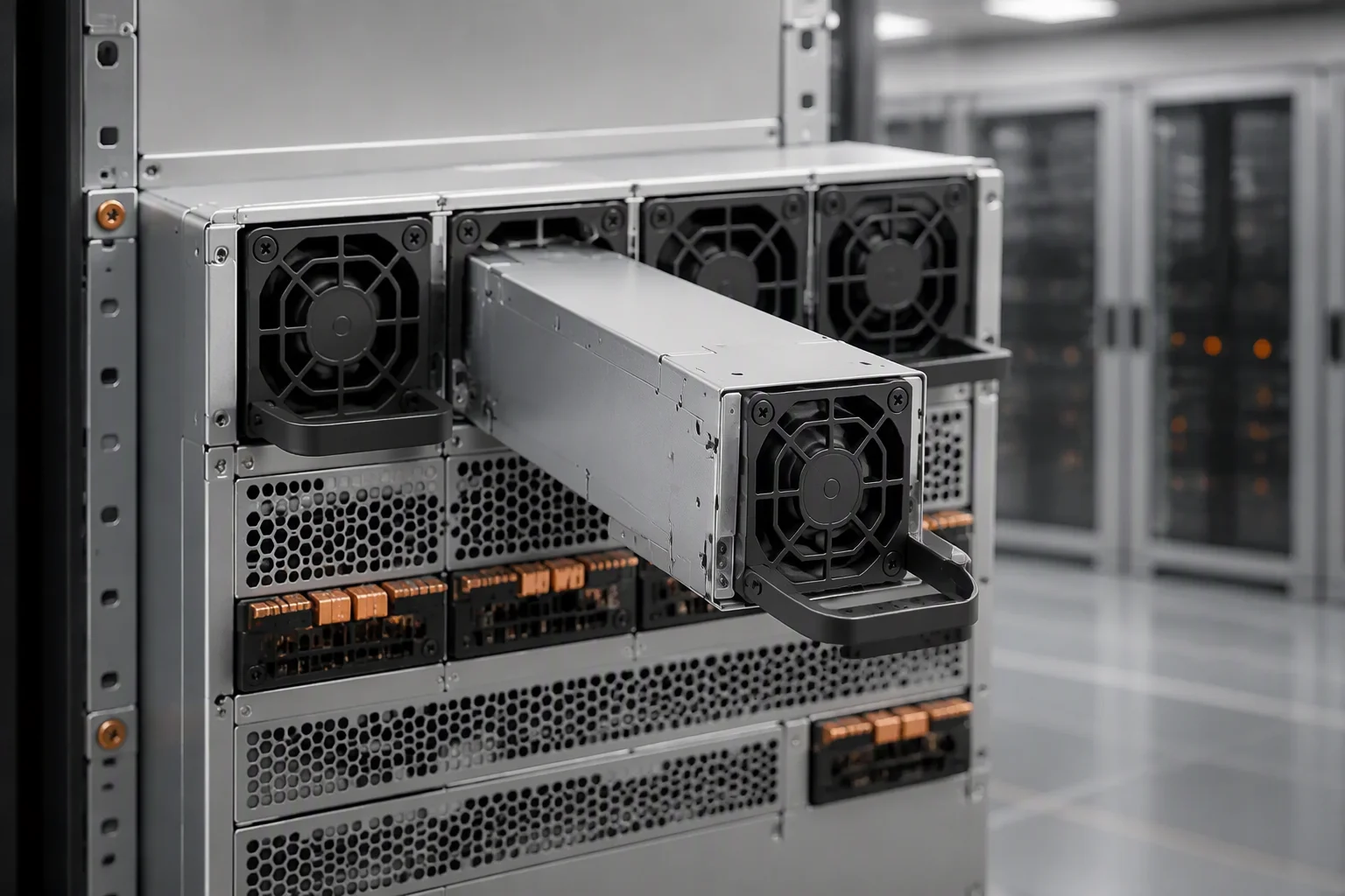 CRPS server power supply modules in a power shelf