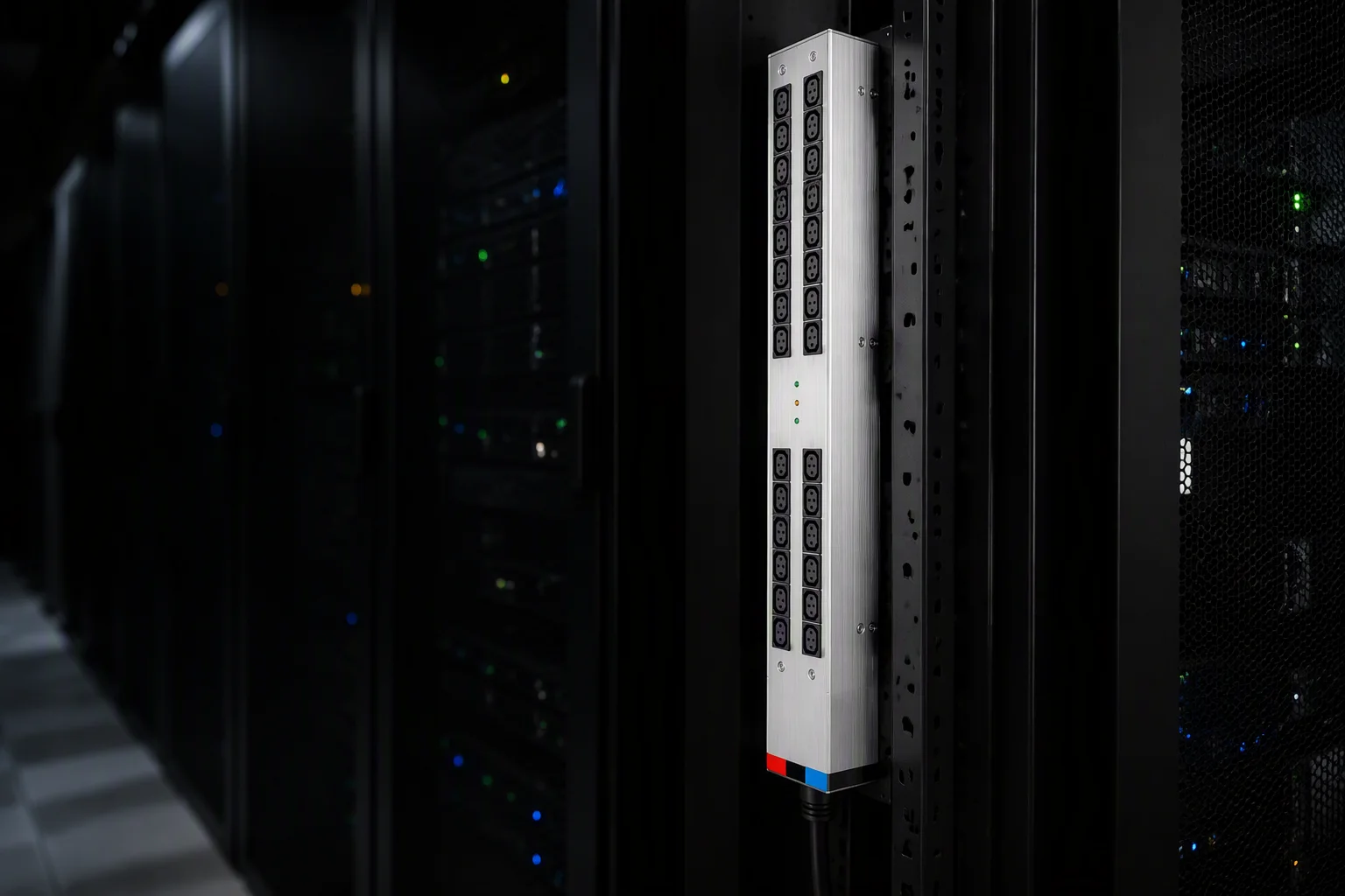 Smart rack PDU mounted in an AI rack