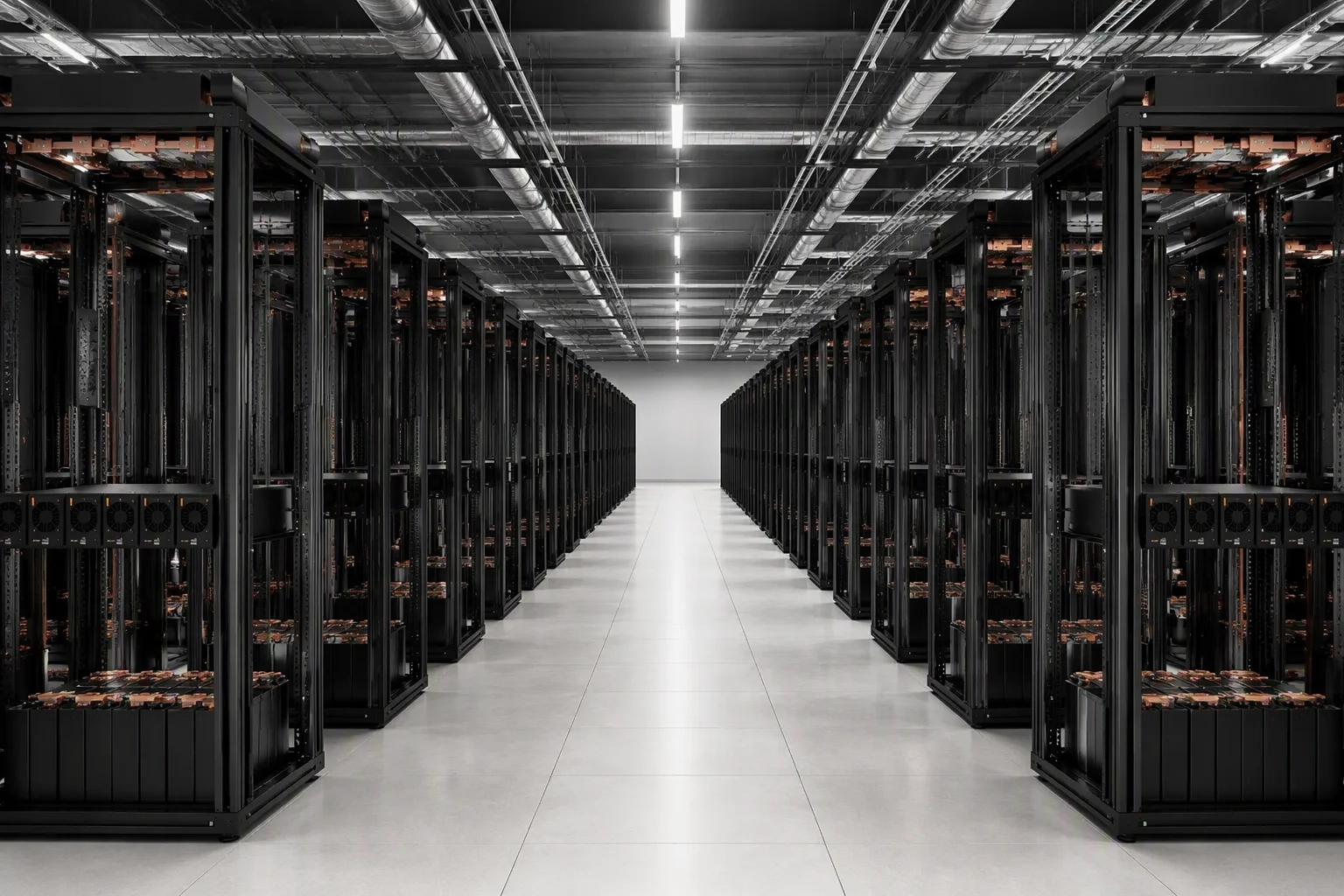 Hyperscale AI data center hall