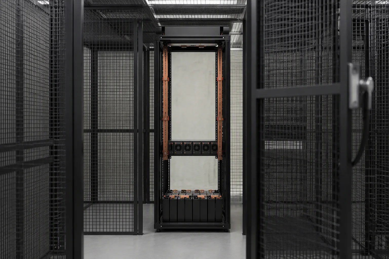 Colocation cages with secured racks