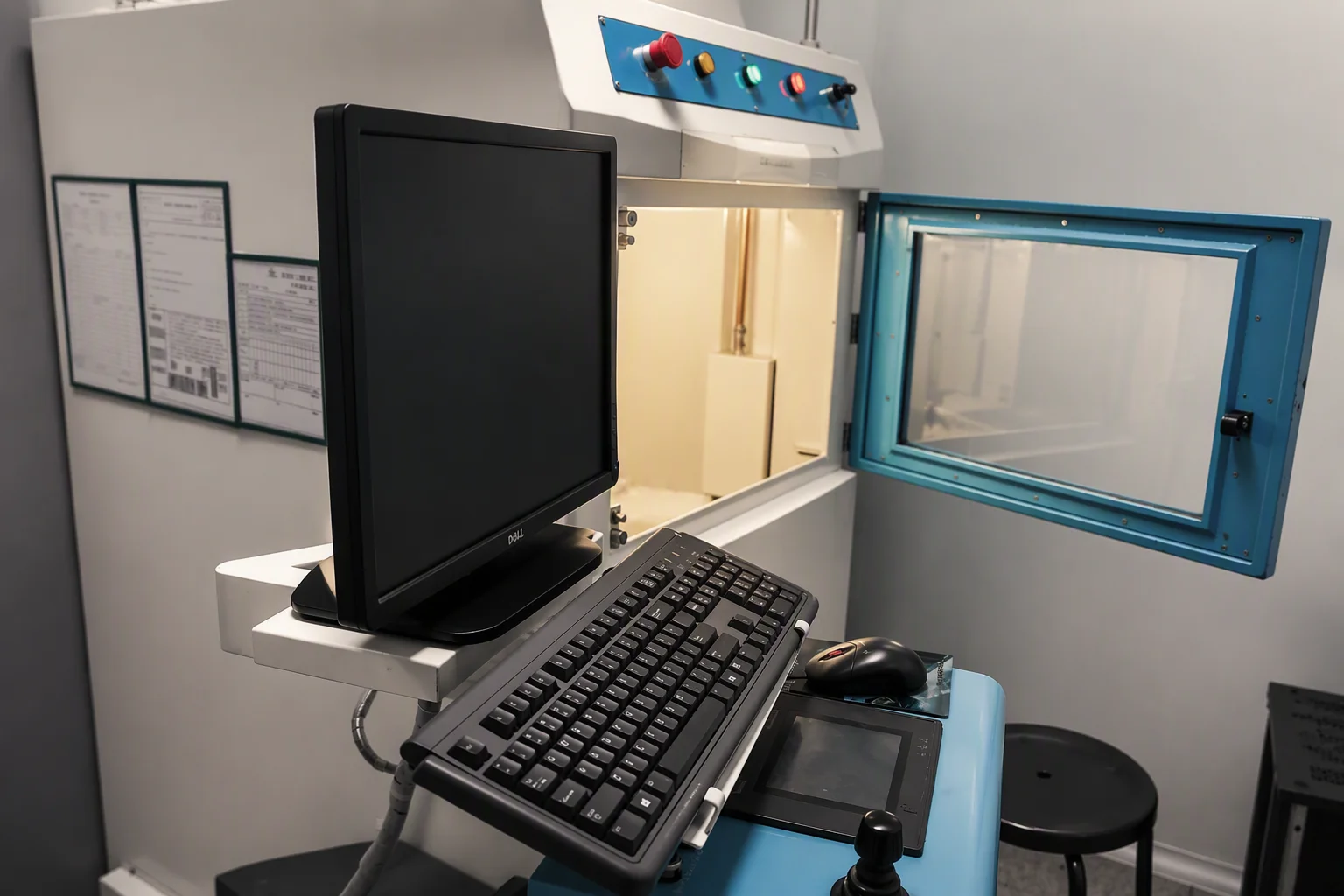 Burn-in aging room racks running units at full load