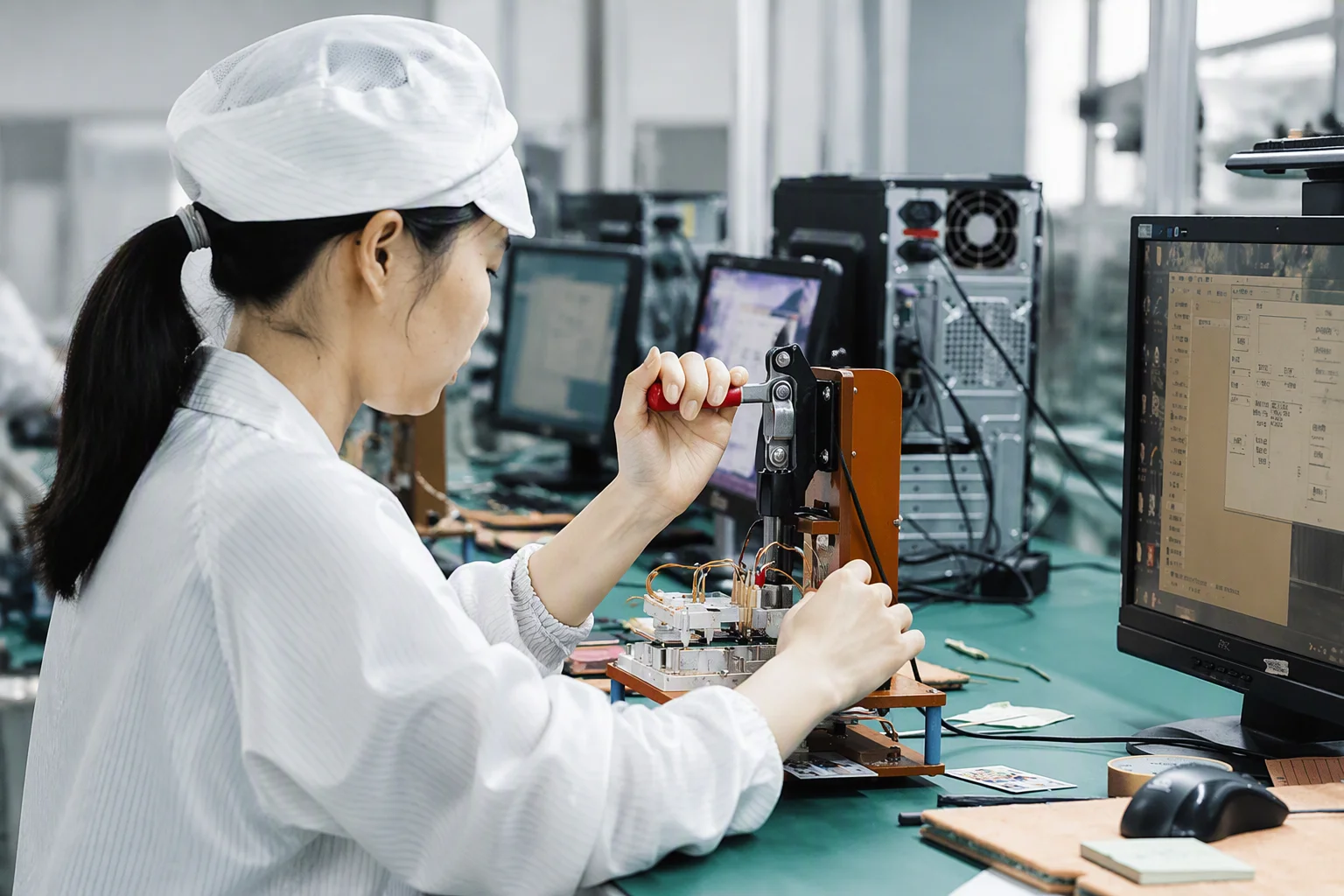 Functional test bench with programmed fixtures for power units